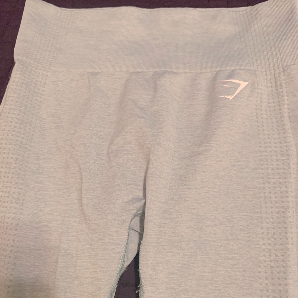 Light teal compression workout leggings from Gymshark